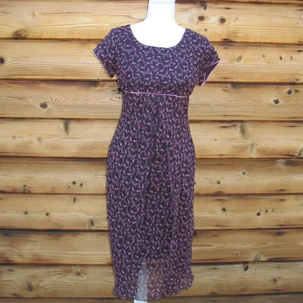 Vintage 90s Purple Dress